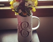Monogrammed pitcher