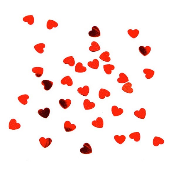 Metallic Red Heart Confetti - 6MM in Size - Approx. 14 grams - Craft Party Supplies Il_170x135
