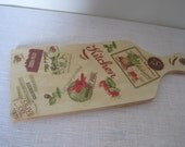 Wooden cutting board /kitchen decor ,vintage style , rustic ,french country ,woodland ,Natural color cutting board