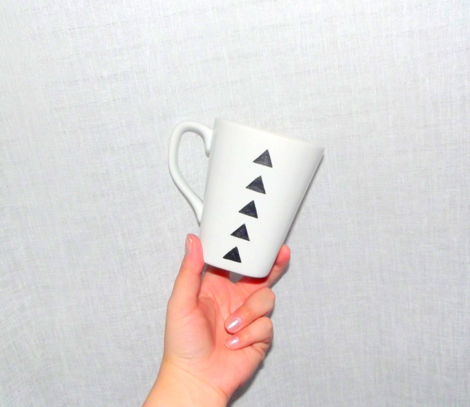 Triangles - Painted Mug