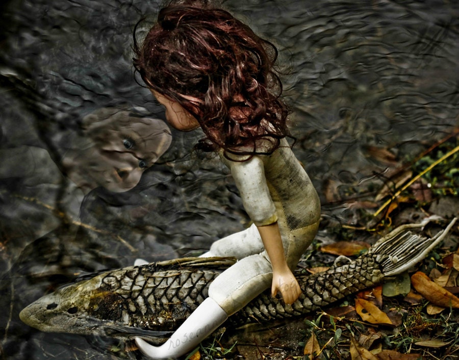 Reflections of..11x14"..fine art photography..surreal..goth..fantasy..spooky..beach..room decor
