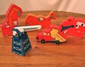 Vintage Wood Construction Blocks. Set for Play, Display, or Woodworking Upcycle. Cabin, Nursery Decor. Boys Room. Zoom.