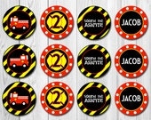 Firetruck Theme Cupcake Topper - DIY - Printable Il_170x135