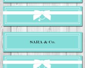 Water Bottle Labels - Tiffany & Co Inspired Bridal Shower - DIY - Printable Il_170x135