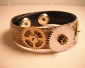 Genuine Snakeskin Steampunk Bracelet