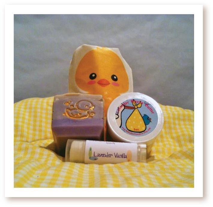 Mom & Baby Ducky Gift Bag - soap, bootie butter, lip butter