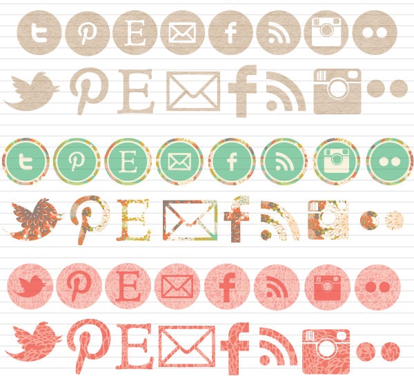 48 social media icons