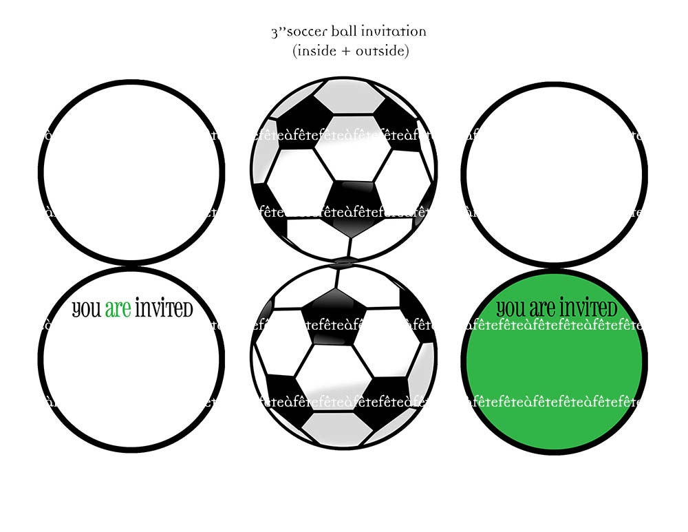 Soccer Party EDITABLE & PRINTABLE Invitation - Soccer Ball Flip Invitation