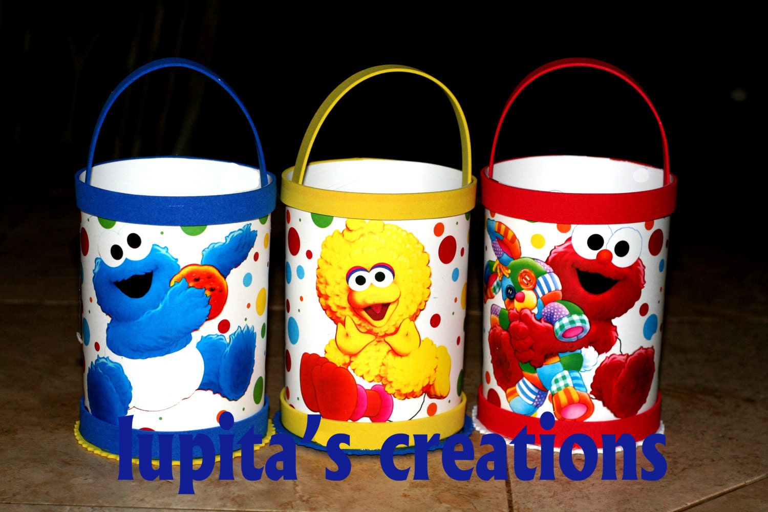 8 set  Baby elmo, big bird,  and cookie monster, birthday party favor goodie  bags