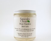 8 oz Rose Scented Bath Salts - made with rose essential oil
