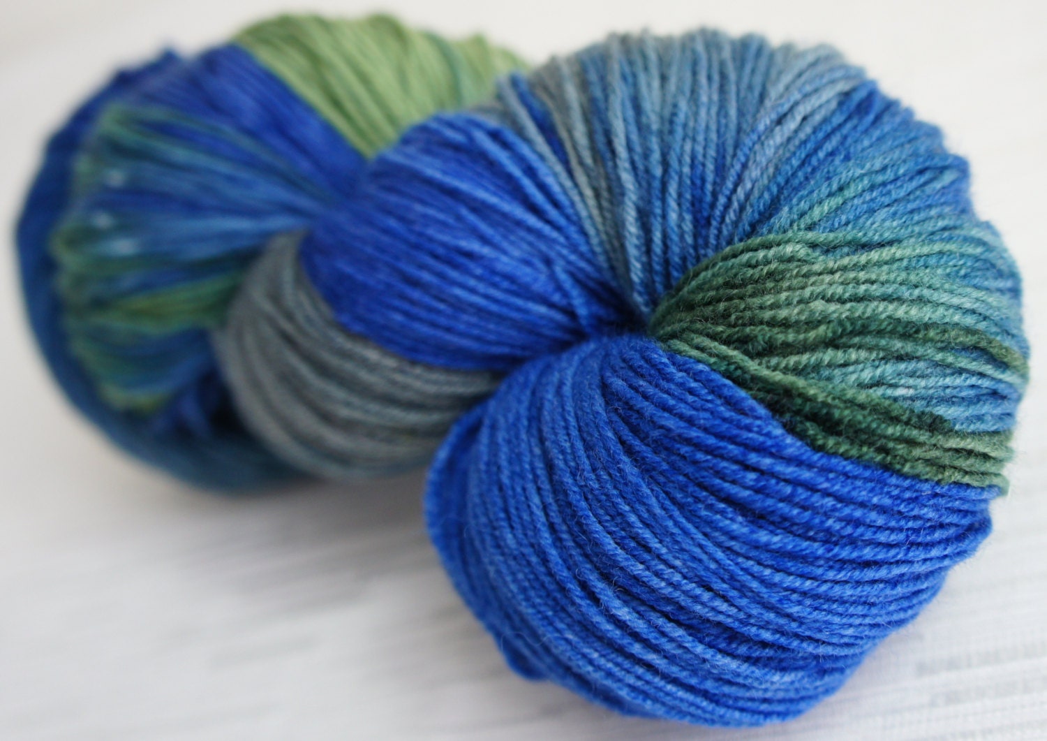 Hand Painted Yarn, Hand Dyed Yarn 492 yards, Sock Weight