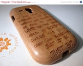 ON SALE Samsung Galaxy S3 Mini  - walnut / cherry or bamboo case -   Just be, just let go