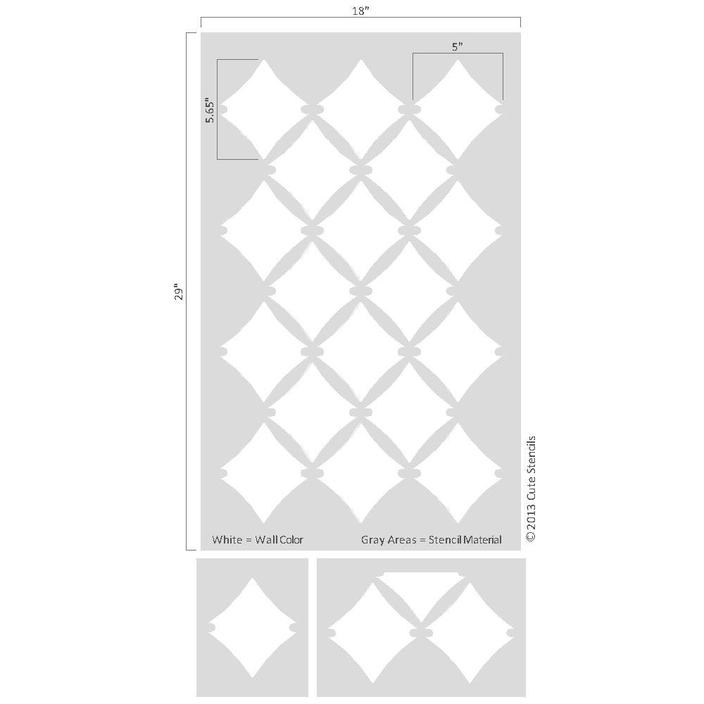 Lovely Gate Wall Stencil Reusable