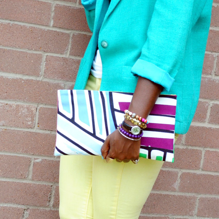 Multicolor Brushtrokes Clutch Cover