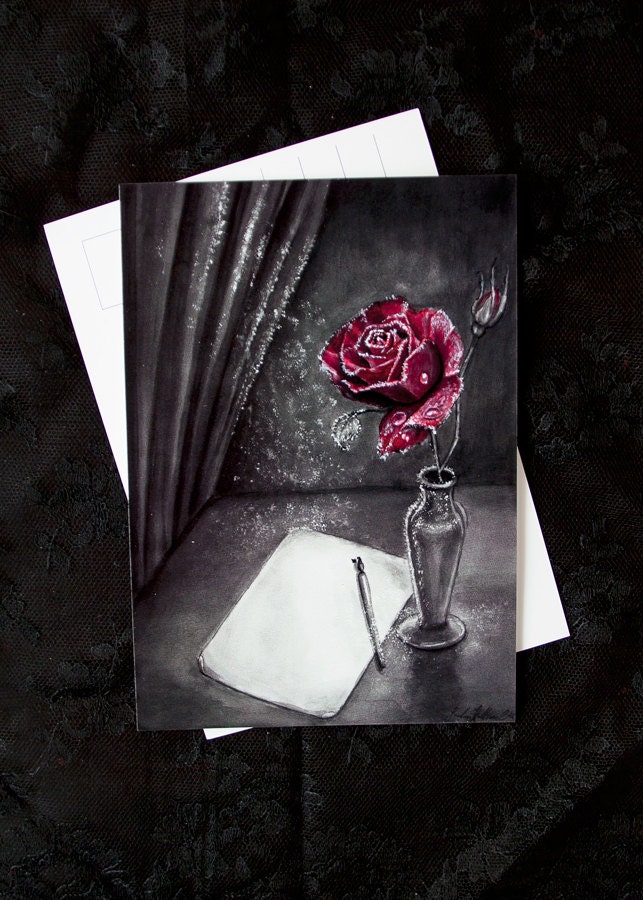 Postcard "Frozen Rose" -A5 (5.8"x8.3")
