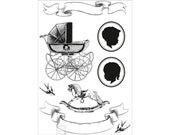 Bundle of Joy Collection - Clear Acrylic Stamps - Kaisercraft - 9 Pieces - 015541