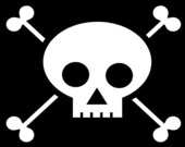 Skull and Cross Bones Water Nail Decals