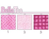 Crib Sheet - Toddler Bed Sheet -  Pink Grid Circles Boxes - Laura Gunn - Custom Made By BellaToo