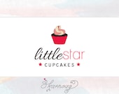 Custom Premade OOAK Logo Design, Cupcake