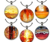 Desert Canyon Wine Charms, Fall Colors, Autumn, Set of 6, Handmade Wine Charms, Beverage, Beer, Entertaining, Hostess Gift