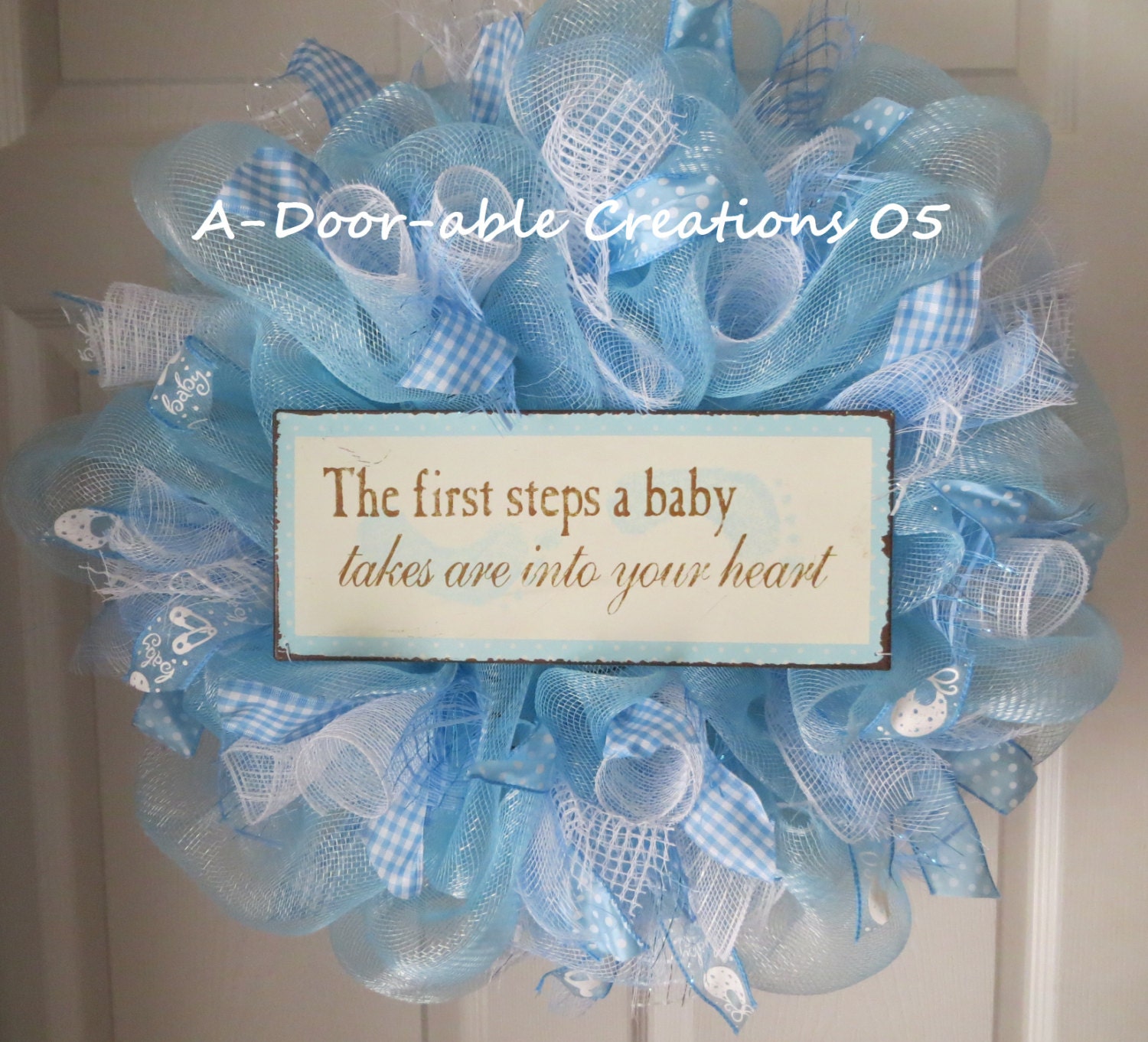 BABY BOY..Deco Mesh WREATH
