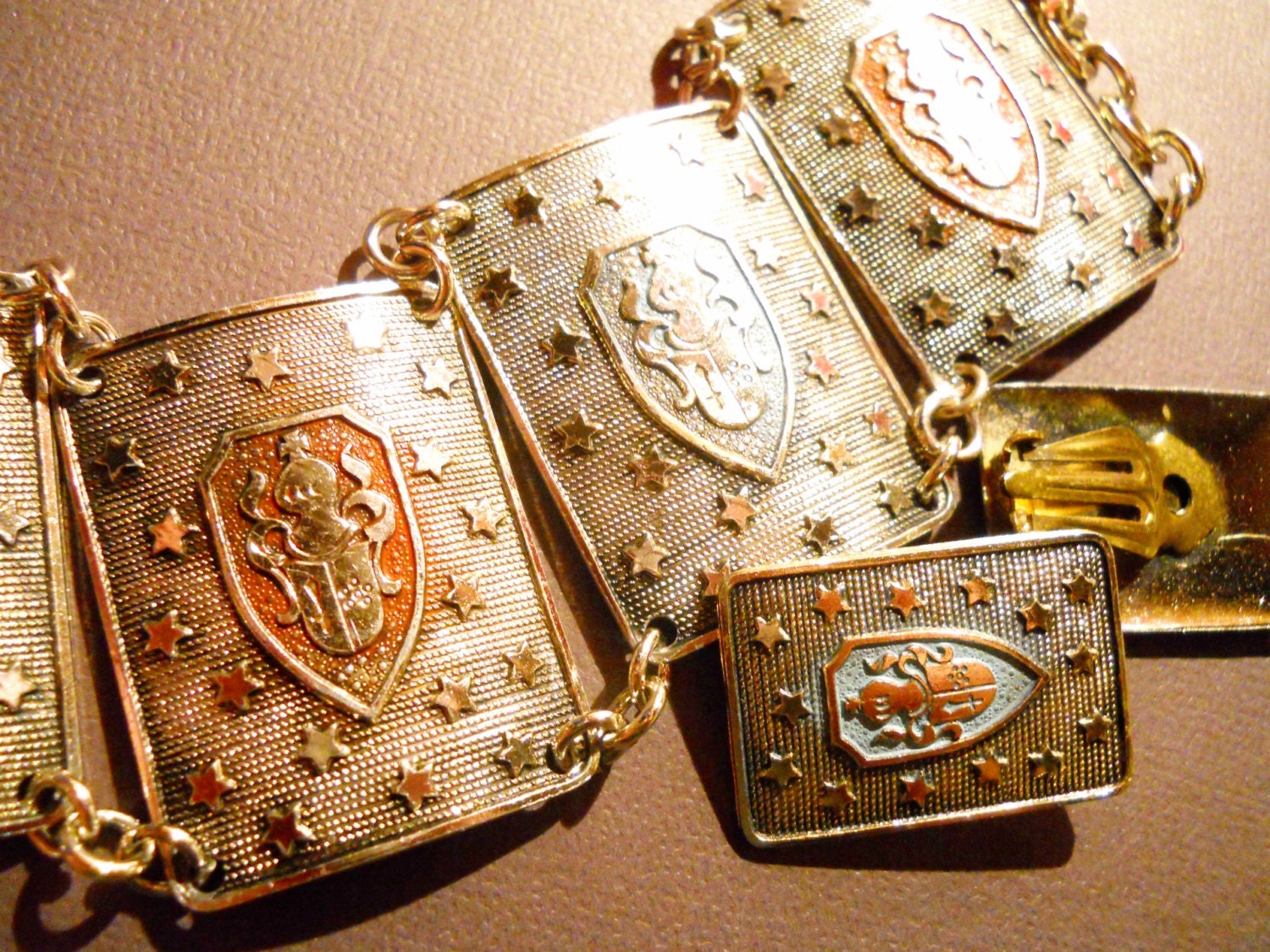 Eloxal W.Germany Bracelet Earrings Vintage Aluminum 1950's