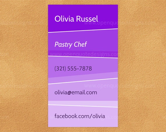 Professional Business Card Calling Card Mommy Card Printable PDF