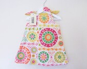 Children's bright paisley reversible tie top pinafore/tunic - TWO ONLY REMAINING