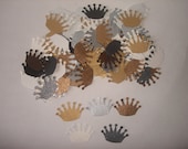30 Crown Metallics Gold Silver Brown White Black Wedding Birthday Baby Shower Paper Die Cut Cards Confetti Tag Scrapbooks Hand Punch
