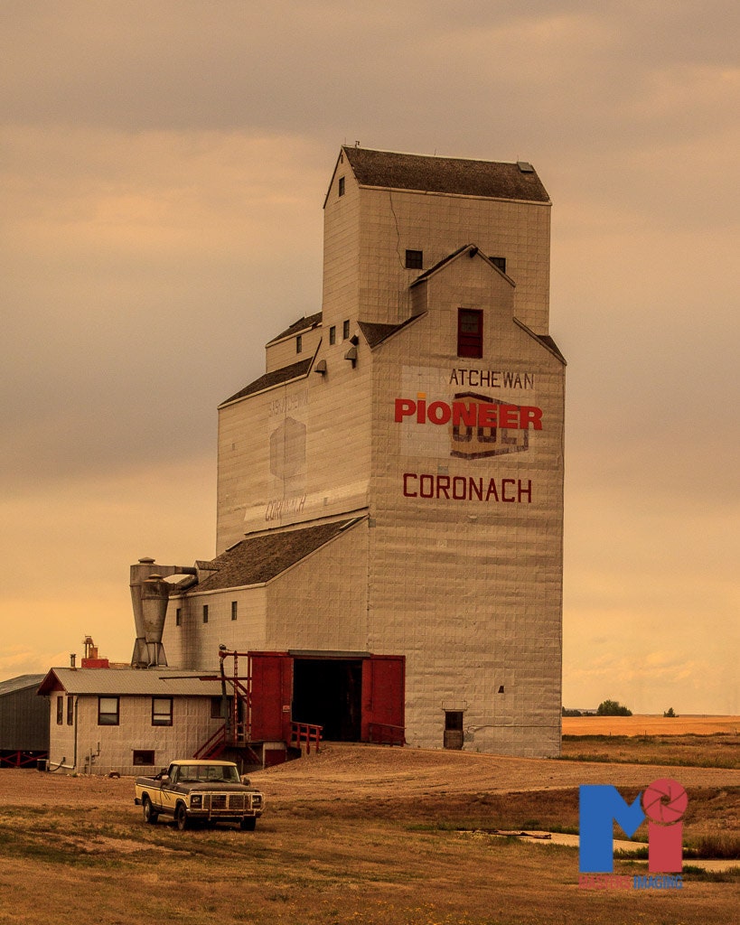 8x10 Matted Grain Elevator Saskatchewan, Canada Photograph