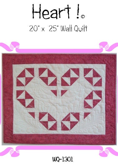 PDF Pattern Heart Decorative Wall Art Quilt