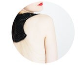 Hinulia // Handmade Black Golden Chains Crochet Cotton Lace Collar Necklace Applique Blouse Accessories Bib Necklace