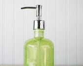 Recycled Glass Soap Dispenser - Green Spring