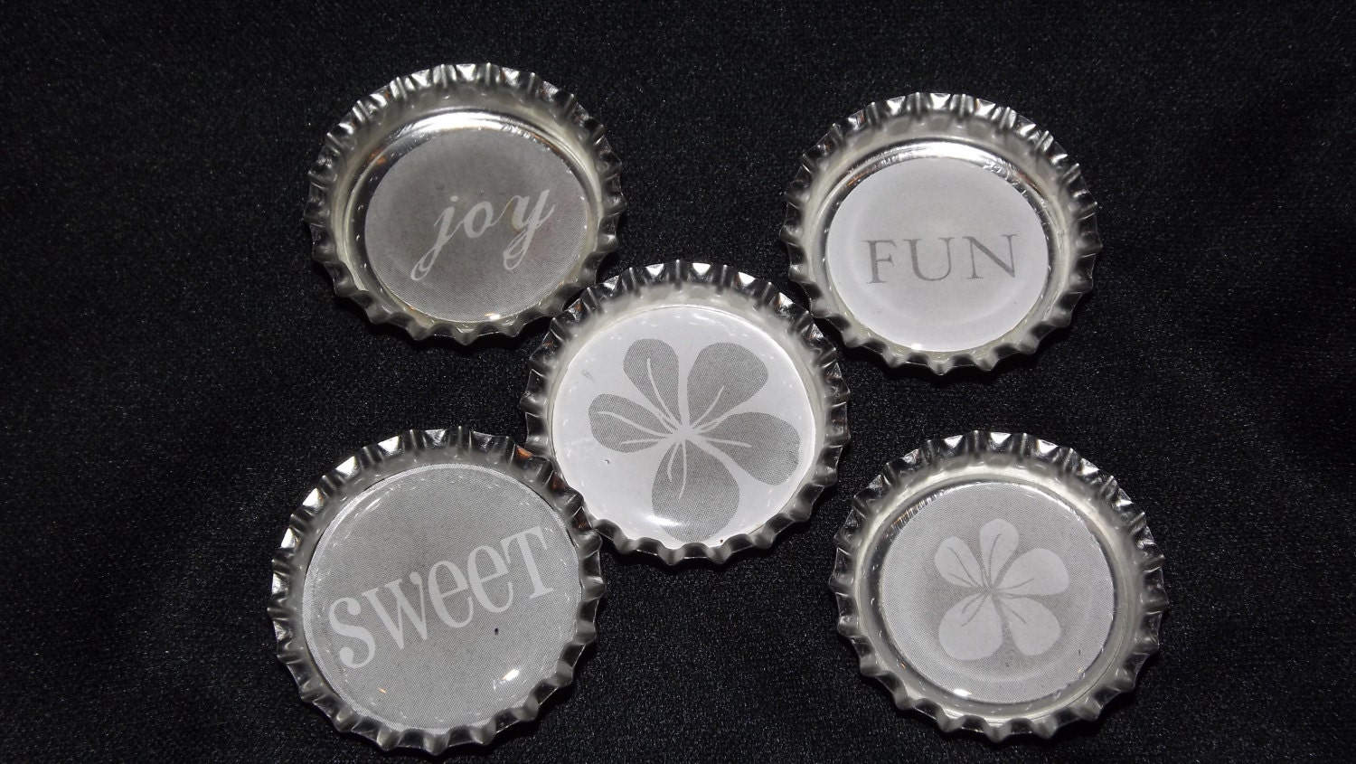 Bottlecap Magnets - Magnet Set - Office Decor - Kitchen Magnets - Resin Magnets - Party Favors - Gifts - Geekery -Resin Bottlecaps - Office