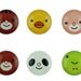 Set of 6 Cute Animal Panda Bear Duck Frog Pig Apple Home Button Stickers