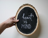 Heart Vs. Mind Wooden Painting