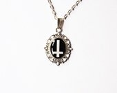 Cross Of St. Peter (Inverted Cross) - Handmade Vintage Cameo Pendant Necklace