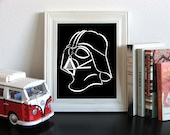 Darth Vader Typography Portrait 8 x 10 Giclee Print BUY 2 GET 1 FREE