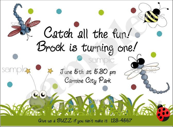 Bug Birthday Invitation Caterpillar Birthday Party Invitation