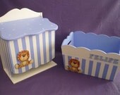 Diaper organizer  and caddy lion  boy  kids room nursery bedding safari animal