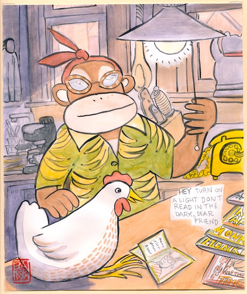RARE: The Near-Sighted Monkey and the Dear Chicken Reading Light