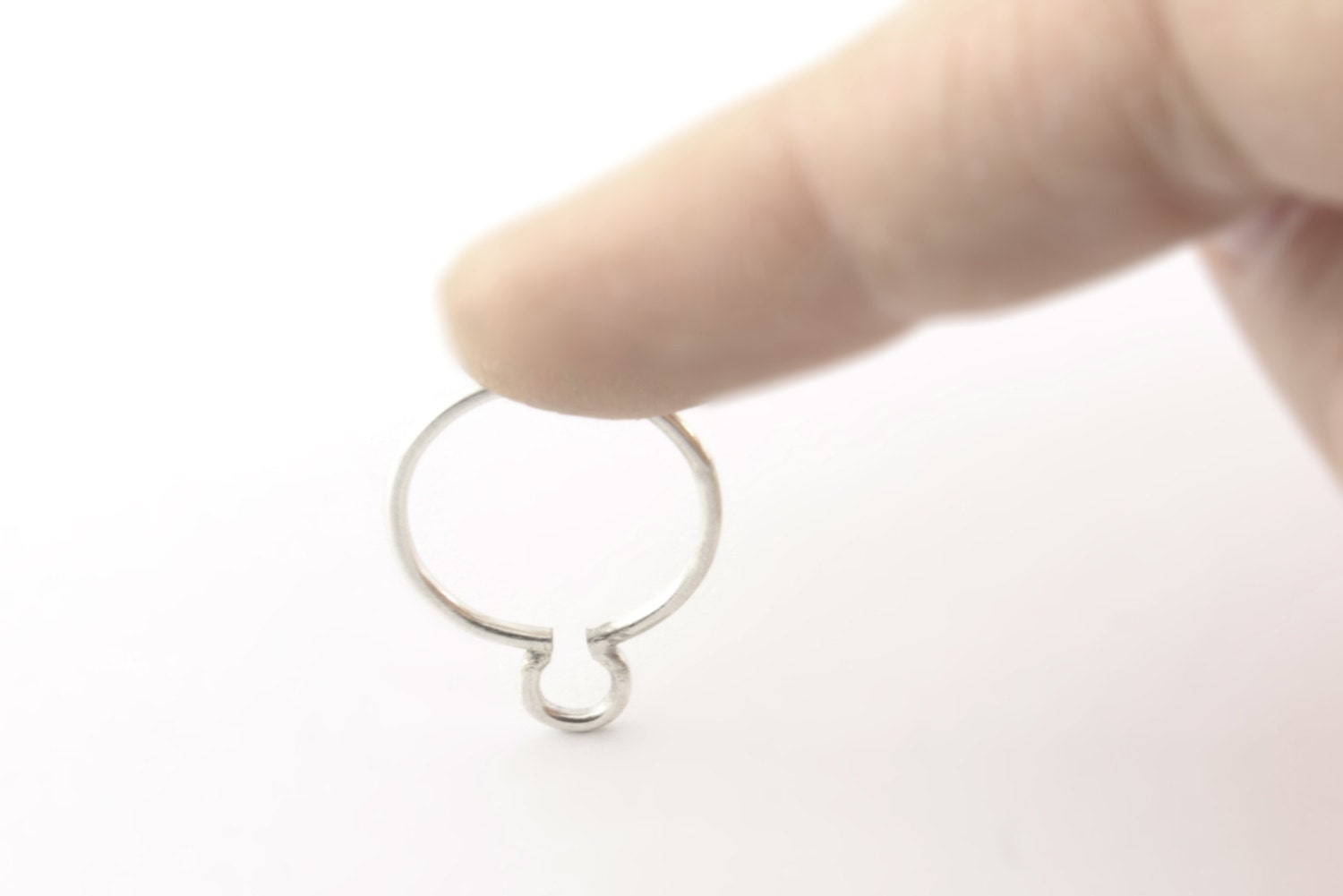 Circle sterling silver ring