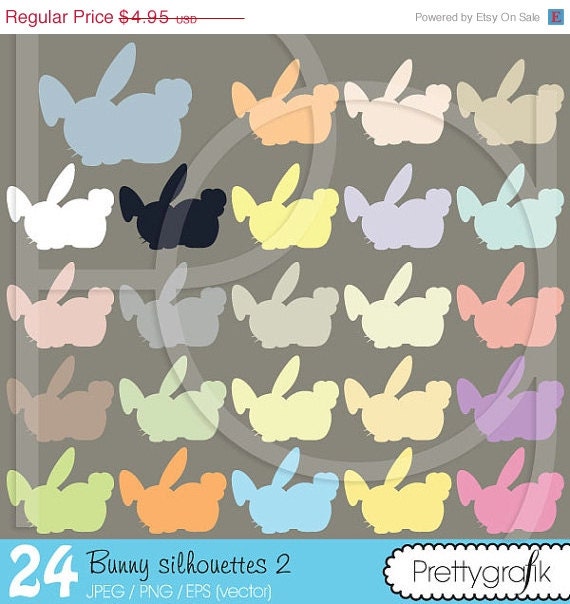 60% OFF Last day bunny rabbit clipart for scrapbooking, commercial use, vector graphics, digital clip art, digital images - PGCLPK509 Il_170x135