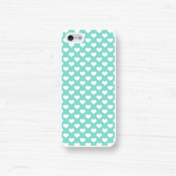 iPhone 5 4 Heart Case - Polka Dot - Samsung Galaxy s3, s2, ipod touch - Love Valentines - Tiffany Blue -7