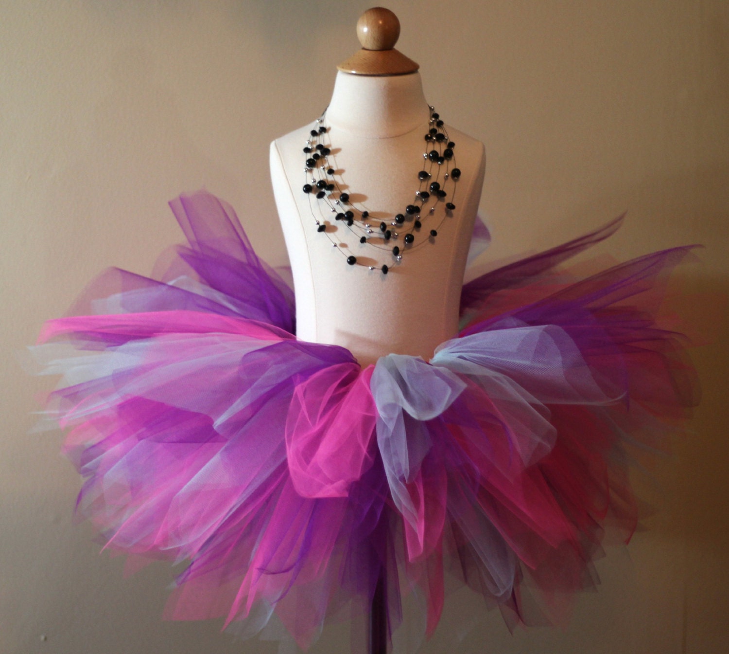 READY TO SHIP Abby Cadabby Fairy Tutu Skirt, Aqua Pink and Purple Tutu. Double layered 10 inches long. Size 12 months-3T