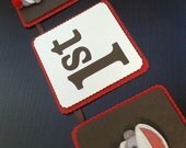Sock Monkey Birthday - Sock Monkey Party - Sock Monkey First Birthday - Happy Birthday Banner - 1st Birthday Decorations