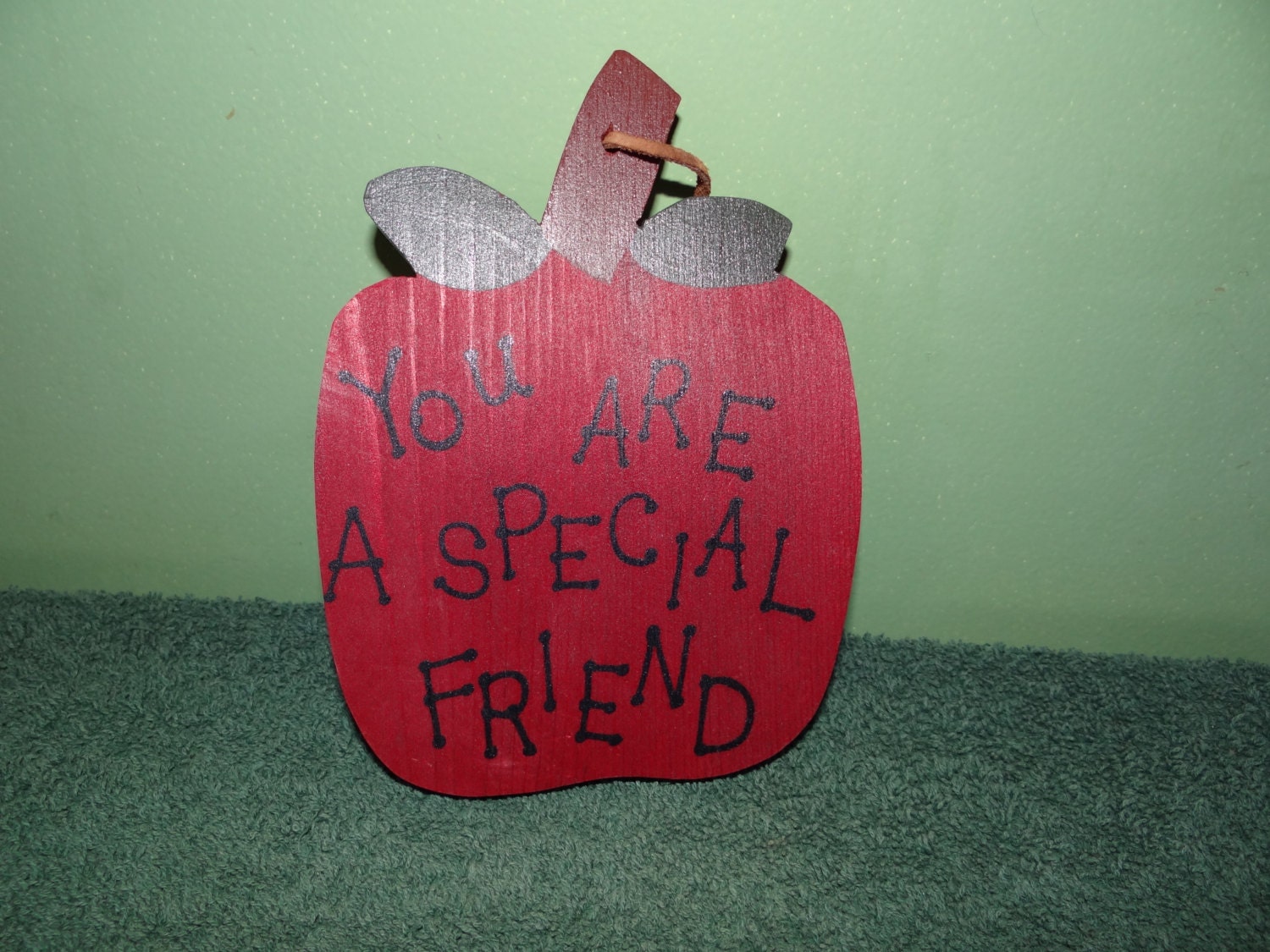 Red Wooden Apple for Friends