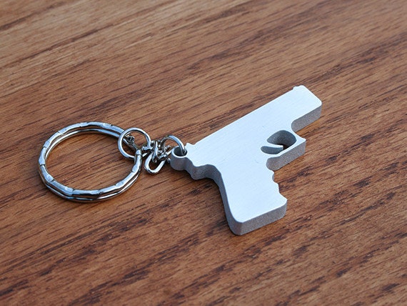 Gun .45 - Metal Keychain