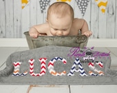 Boy Chevron Fabric Personalized Bath or Beach Towel // Baby Boy Shower Gift, Birthday Gift // Custom Bath Set, Beach Towel
