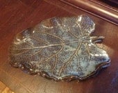 Leaf Plate Pottery Ceramics Platter Stoneware Nature Plate